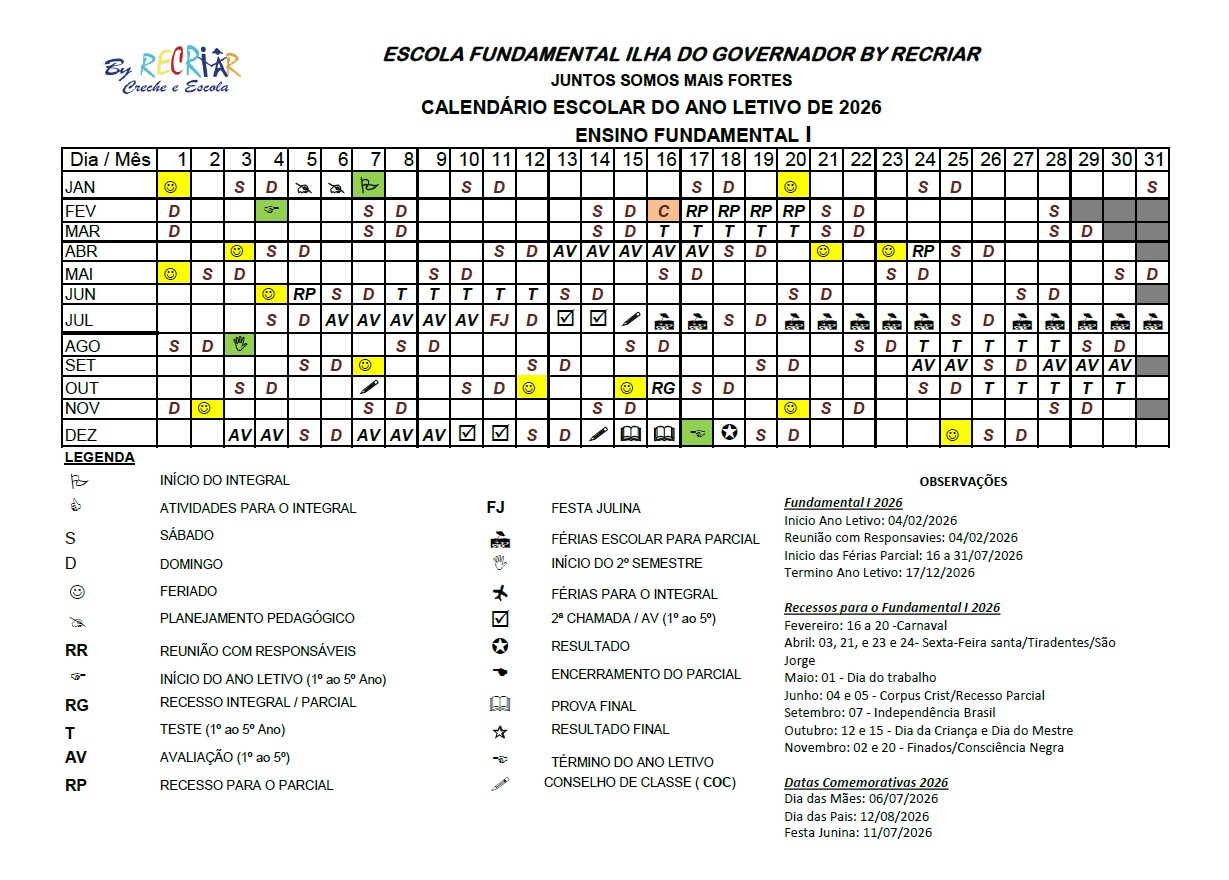 calendario escolar